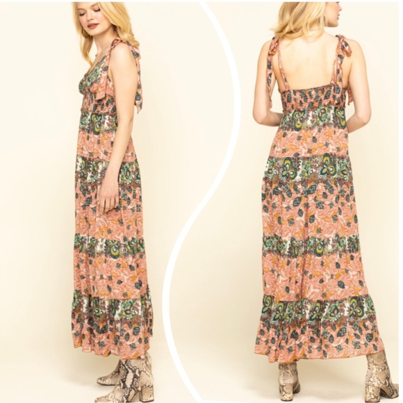 NWT F.P - Let’s Smock about it Maxi Dress - Picture 5 of 14